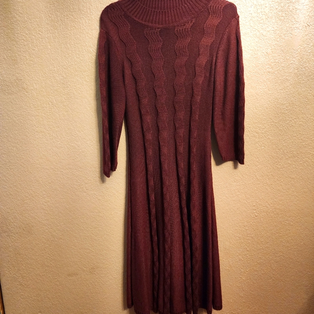 Sandra Darren Large Sweater dress in Maroon